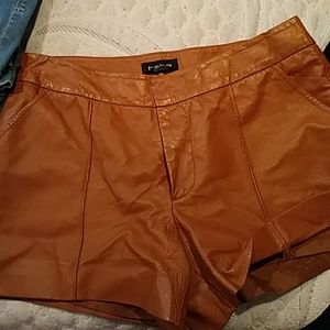 Leather shorts